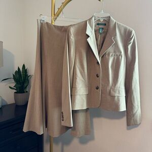 Lauren Ralph Lauren Wool Blazer & Flare Skirt Set - Blazer 10 Skirt 6